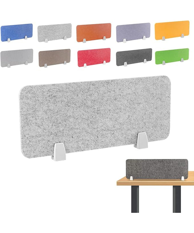 Felt-Covered Panels, soundproof Desk dividers, Removable Acoustic Desk partitions with Two Clips, Suitable for Installation as Privacy Screens in Offices, Studies, classrooms and librari C 11.8x19.7"