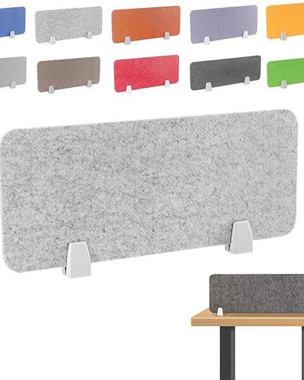 Felt-Covered Panels, soundproof Desk dividers, Removable Acoustic Desk partitions with Two Clips, Suitable for Installation as Privacy Screens in Offices, Studies, classrooms and librari C 15.8x23.6"