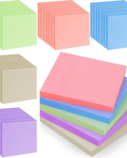 35 Pack Sticky Notes Bulk 3 x 3 In Self Stick Notes Pads Colorful Posted Note in 5 Morandi Pastel Colors Adhesive Paper Memo 75 Sheets/Pad Easy to Post for Office Home School Notebook Wall Door Window