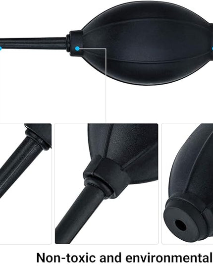 Soft Tip Silicone Super Air Blower Blaster Pump Dust Cleaner Include Micro Fiber Cleaning Cloth, Bulb Blower for Digital SLR Lens Sensor LCD Screens Musical Instruments Keyboards Telescope Filters
