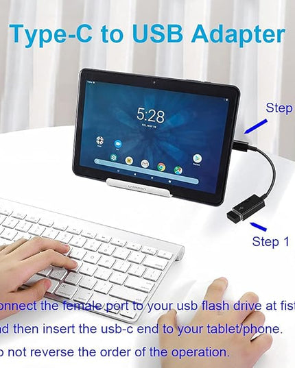 USB C to USB Adapter [2 Pack],Type-C OTG Cable Type C Male to USB A Female Usb to Usbc-c Adapter Compatible with Macbook Pro/Air iPad Pro 2022 2021 2020, Galaxy S23 S22 Ultra Note 10 S9 S8 (Black)