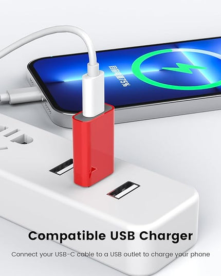MOSWAG USB C Female to USB A Male Adapter, Compatible with Apple MagSafe Watch 9/8/7/SE/Ultra, iPhone 15/14/13/12 Mini/Pro/Max, iPad, Galaxy Note, Pixel, CarPlay, Wall Plug