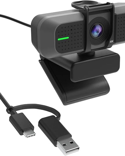 j5create 4K Wide Angle Webcam with Microphone/Privacy Cover for Video Conferencing, Streaming, Recording and Online Teaching, Supports Zoom, Skype, Teams, OBS and More (JVU430)