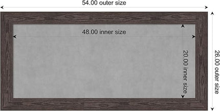 Amanti Art Black Framed Magnetic Board 26x54 Oversize Vision Board for use with Magnets, 100% Metal Sheet to Display Items as Office Decor or for Home Organization in mudroom, Kitchen or Kids Room