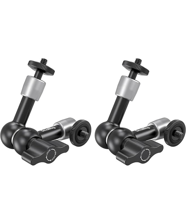 SMALLRIG 5.5-inch Magic Arm 2-Pack, Articulating Adjustable Friction Arm Mount with 1/4"-20 Thread Screw, for Camera Monitor/LED Light Setup, 5316