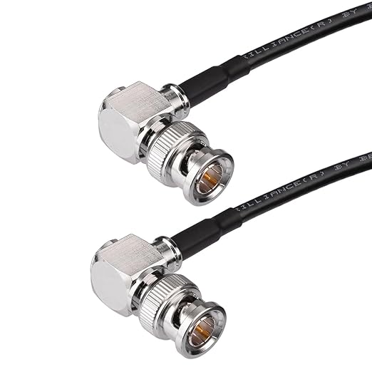 Superbat 3G/6G/12G SDI Cable 2ft BNC Cable 75 Ohm Thin Precision SDI Video Cable Right Angle Supports HD-SDI/3G-SDI/4K/8K Monitor Surveillance Camera CCTV System