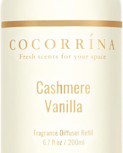 COCORRÍNA Reed Diffuser Refill - Cashmere Vanilla 6.7 Fl.oz Reed Diffuser Refill with 8 Sticks
