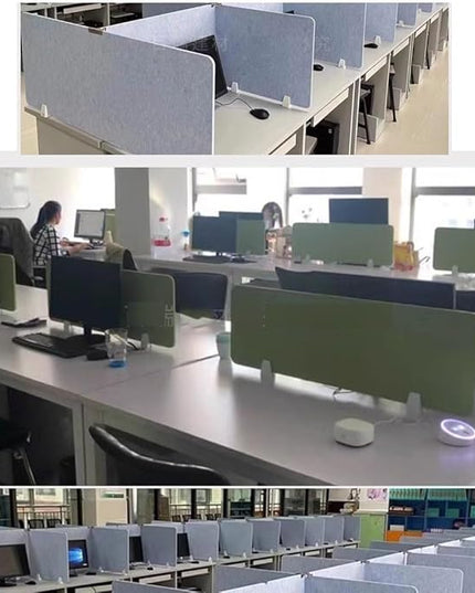 Desk Privacy Divider - 4 Pack Acoustic Desktop Panels, Soundproof Partition for Office, Classroom, Library, and Home Noise Reduction, Visual Privacy, Clamp-on Design, Easy to Install Clean(30X60CM)