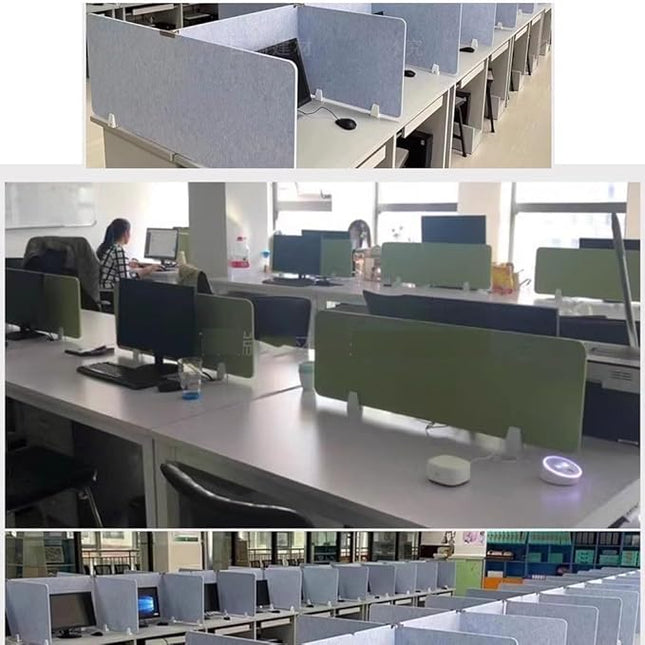 Desk Privacy Divider - 4 Pack Acoustic Desktop Panels, Soundproof Partition for Office, Classroom, Library, and Home Noise Reduction, Visual Privacy, Clamp-on Design, Easy to Install Clean(30X60CM)