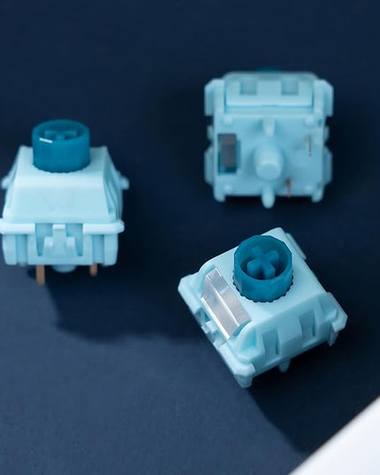 WS BigLucky Keyboard Switches Tactile: 5 Pins 45gf Mechanical Keyboard Tactile Switches with LED Diffuser Factory Pre Lubed Key Switch for MX Mechanical Key Board 35Pcs (Blue)