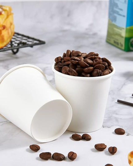 TV TOPVALUE 600 Count 4 oz Paper Cups, Disposable Bathroom Mouthwash White Espresso Cups for Home, School and Office