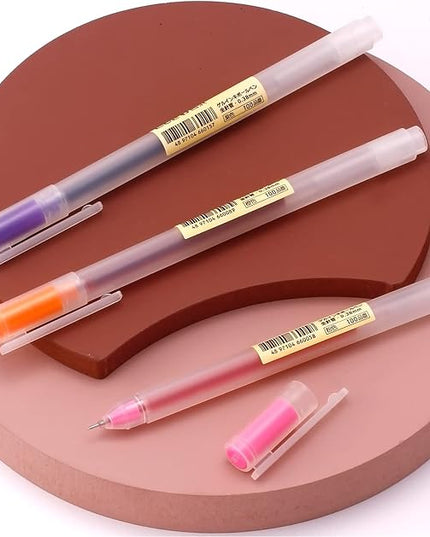 XIZE SH Premium Colorful Pens for Journaling and Note Taking - 12 Color Gel Pens With 0.38mm Fine Point Needle Tip - Minimalist Japanese Style