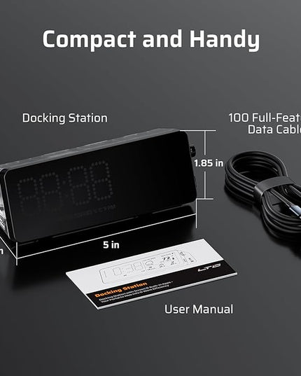 LTC Laptop Docking Station, 7-in-1 USB C Hub with Screen, Multiple Built-in Apps, Multiport Adapter with HDMI 4K@60Hz, 90W Power Delivery, USBC & USBA Data Ports, Dongle for MacBook, Dell, and More