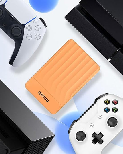 Portable External Hard Drive Storage Expansion Mobile HDD USB 3.0 for PC, Mac, Desktop, Laptop, PS4, PS5, Xbox One X/S, Xbox 360, Xbox Series X/S, Office & Game (Orange, 500GB)
