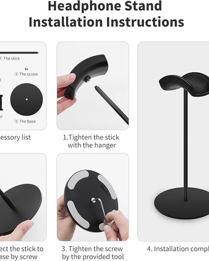 Srhythm Headphone Stand,Metal Headset Holder for Space-Saving and Display
