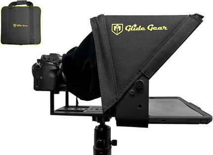 Glide Gear TMP 100 Teleprompter – DSLR, Tablet, Smartphone – 12" Glass, Carry Case, No Assembly