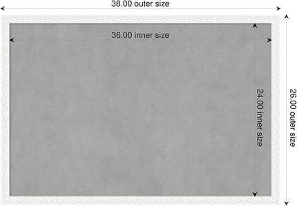Amanti Art White Framed Magnetic Board 26x38 Large Vision Board for use with Magnets, 100% Metal Sheet to Display Items as Office Decor or for Home Organization in mudroom, Kitchen or Kids Room