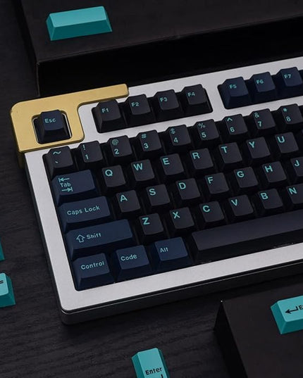 Sumgsn 172 Keys Double Shot Keycaps Cherry Profile Hammerhead Dark Keycap Set Fit for Alice Keyboard 61/64/87/104/108 Cherry MX Switches ISO ANSI Layout Mechanical Keyboard