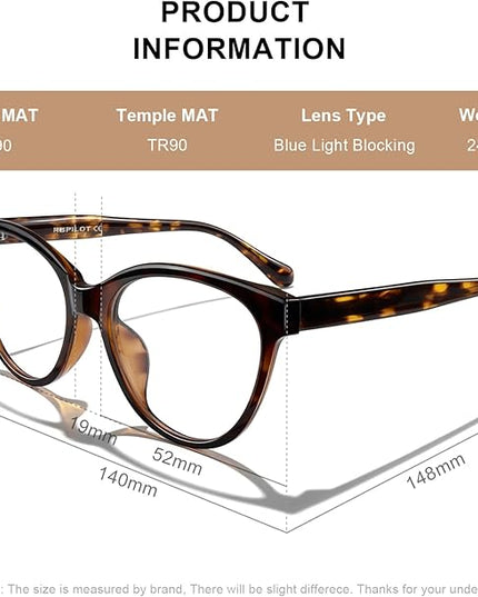 RB.Pilot Reading Glasses for Women Anti Blue Light Computer Readers Magnifying Glass for Reading