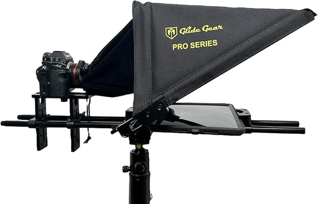 Glide Gear TMP 750 Teleprompter – All Camera & Smartphones, Tablets – 17" Glass, Hard Case, No Assembly