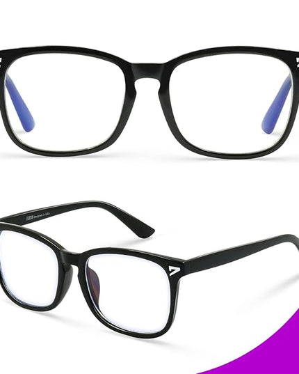 VISOONE Blue Light Blocking Glasses Square with Anti Computer Glare for Gaming Women and Men MONTANA