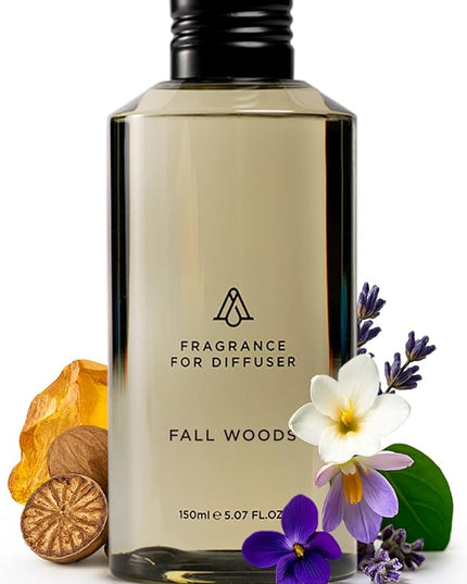 AromaPlan Hotel Scents Fall Woods 5 Fl Oz (148ml), Home Luxury Aroma & Hotel Fragrance Diffuser Oil- Hotel Diffuser Oil for Aromatherapy- USA Made, Bigger Bottle, Bolder Aroma & Longer Lasting