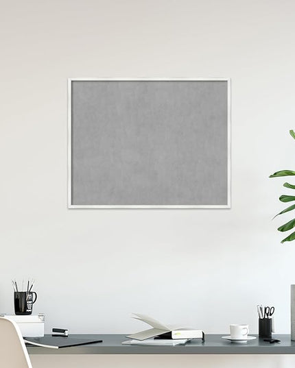 Amanti Art White Framed Magnetic Board 33x41 X-Large Vision Board for use with Magnets, 100% Metal Sheet to Display Items as Office Decor or for Home Organization in mudroom, Kitchen or Kids Room