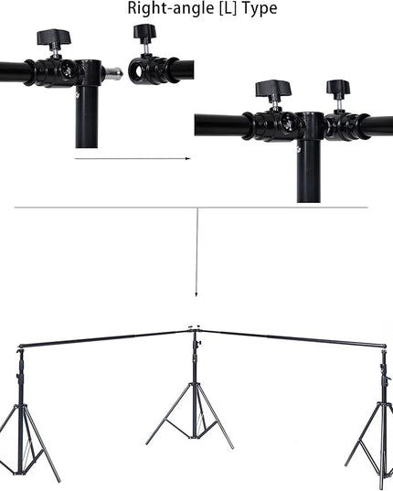 Kate 10x20ft (3x6m) Photography Backdrop Frame Stand for Room Set Adjustable Heavy Duty Photography Background Support System Kit