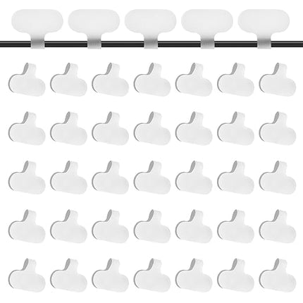 Cord Labels 40 Pack White Hook and Loop Cable Tags for Electronics, Computers, and Chargers Reusable Cable Labels Wire Tags for Easy Identification and Organization