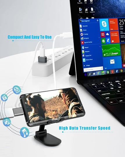 Elebase Samgsung S25 USB to USBC Adapter with Type C OTG Adaptor 4P,USBA Male to C Female Converter for Galaxy S24 S23 Plus Ultra FE,Z Fold Flip 7 6,Galaxy Tab S10 S9,Google Pixel 9 8,AirPods 4