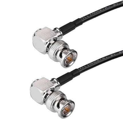 Superbat Thin 3G/6G/12G SDI Cable 1ft BNC Cable 75 Ohm Precision SDI Video Cable Right Angle Supports HD-SDI/3G-SDI/4K/8K Monitor Surveillance DVR Recorder