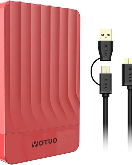 Portable External Hard Drive Storage Expansion Mobile HDD USB 3.0 for PC, Mac, Desktop, Laptop, PS4, PS5, Xbox One X/S, Xbox 360, Xbox Series X/S, Office & Game (Red, 500GB)
