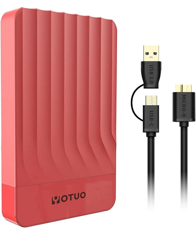 Portable External Hard Drive Storage Expansion Mobile HDD USB 3.0 for PC, Mac, Desktop, Laptop, PS4, PS5, Xbox One X/S, Xbox 360, Xbox Series X/S, Office & Game (Red, 500GB)