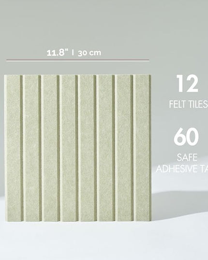Large Bulletin Board 48"x36" - Office Wall Organizer to Replace Your Old Cork Boards for Walls for Office Decor - 12-Pack Felt Wall Panels for Use in Home Office Decor, Classroom Decor (Sage)