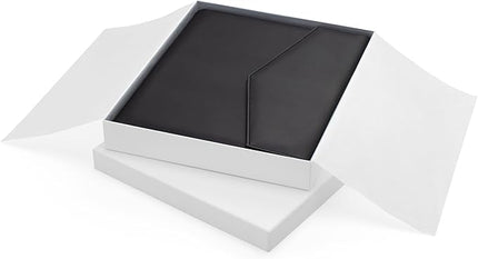 FOREVERMORE PORTFOLIOS Padfolio Binder Organizer for Women | Faux Leather Portfolio Folder for Resume, Documents, Notebook, Tablet and Business Cards | Notepad Included - Black