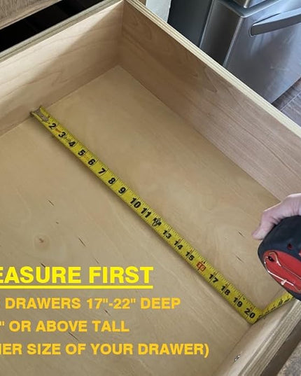 Fabsome Dresser Drawer Organizers 6 Pack, 4.65'' High Adjustable from 17-22‘’ Bamboo Drawer Dividers for Clothing Baby Clothes, Wooden Separators for Dresser Nursery Organization with Soft Foam Ends