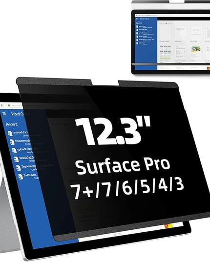 Mamol Magnetic Privacy Screen for 12.3 inch Surface Pro 7 Plus/7/6/5/4/3, Removable Anti Glare Blue Light Filter, Anti-Spy Screen Protector for Microsoft Surface Pro 7+, Pro 7, Pro 6, Pro 5, Pro 4/3