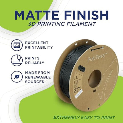 Polymaker Matte PLA Filament Peanut 1.75mm 1kg 3D Printing Filament, PolyTerra 3D Printer PLA Filament