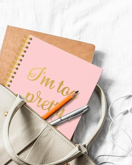 XQLZY Perfection Pink Gold Spiral Notebook, Resignation Retirement Promotion Inspirational Gifts for Woman Coworker Boss Friend, Friendship Gifts Between Lady, Sympathy Present for Office