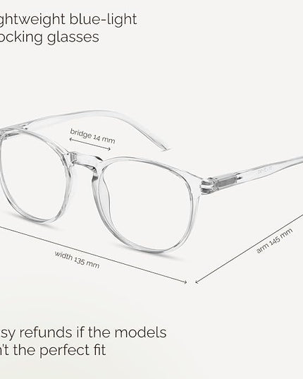 IBOANN Blue Light Glasses for Woman/Men, Fashion Blue Light Glasses Men, Fake Glasses Help Reduce Screen Fatigue