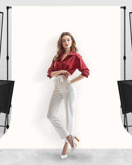 White Backdrop for Photoshoot,Photo Background for Party Portrait Photoshoots Video Studio 8x10FT