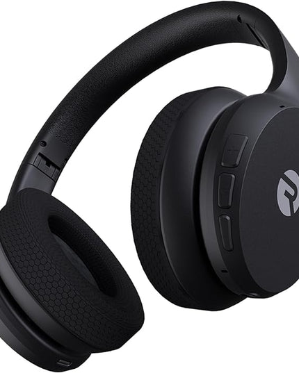 Raycon Fitness Headphones - Wireless Over-Ear-Headphones with 45 Hours of Battery, Active Noise Cancellation, Awareness Mode, 3 Quick Swap Ear Cushions, IPX4 Water Resistance (Black)