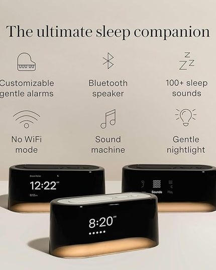 Loftie Alarm Clock with Sound Machine – Smart Alarm Clock with Light, White Noise, Bluetooth Speaker, Night Light Sound Machine, 100+ Sounds, Blackout Mode, No WiFi Mode, Optional Subscription -Penny