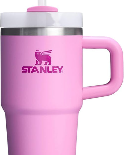 STANLEY Quencher H2.0 Tumbler with Handle and Straw 20 oz | Flowstate 3-Position Lid | Cup Holder Compatible for Travel | Insulated Stainless Steel Cup | BPA-Free | Peony