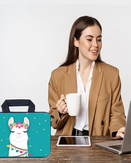 AMARY 11.6" 12" inch Laptop Handle Bag Neoprene Notebook Carrying Pouch Chromebook Sleeve Ultrabook Case Tablet Cover Fit Apple MacBook Air HP DELL Lenovo Asus Samsung (Alpaca)