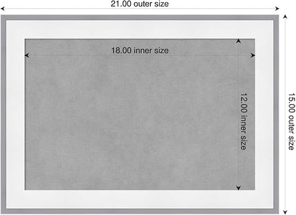 Amanti Art White Framed Magnetic Board 15x21 Small Vision Board for use with Magnets, 100% Metal Sheet to Display Items as Office Decor or for Home Organization in mudroom, Kitchen or Kids Room