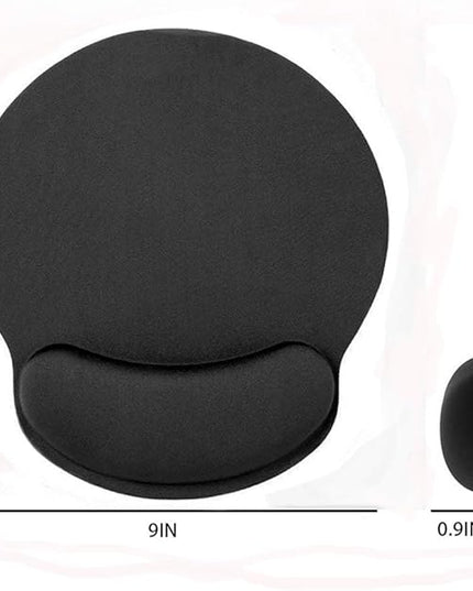 HONESTY Smooth Microfiber Memory Foam Mouse Wrist Pad, Ergonomic Resting Mouse Pad and Wrist Support, Comfortable Typing and Pain Relief, Suitable for Computer Games Office and Study, Black ( 2 Pack).