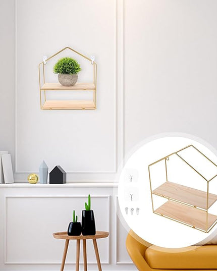 Unomor Metal Wall Mounted Storage Rack Iron Wall Shelf Scandinavian Style Home Organization