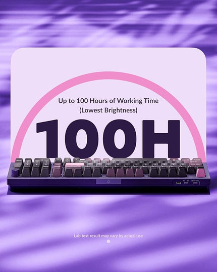 Keychron Q5 Pro Wireless QMK/VIA Mechanical Keyboard, Full Customizable 96% Layout with Programmable Knob, Hot-swappable K Pro Banana Switch Compatible with Mac Windows Linux - Purple