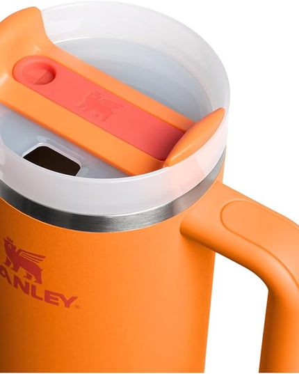 STANLEY Quencher H2.0 Tumbler with Handle and Straw 30 oz | Flowstate 3-Position Lid | Cup Holder Compatible for Travel | Insulated Stainless Steel Cup | BPA-Free | Goldenrod Coral